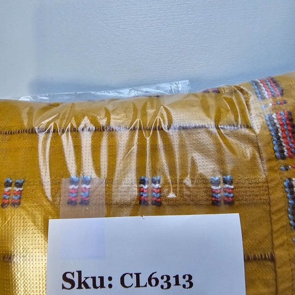 Habitat Clothes Top Womens Medium Yellow Button Up Long Sleeve Geometric - Picture 14 of 14